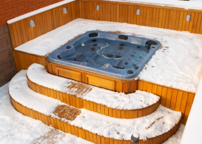 arctic spas hot tub sunk in deck